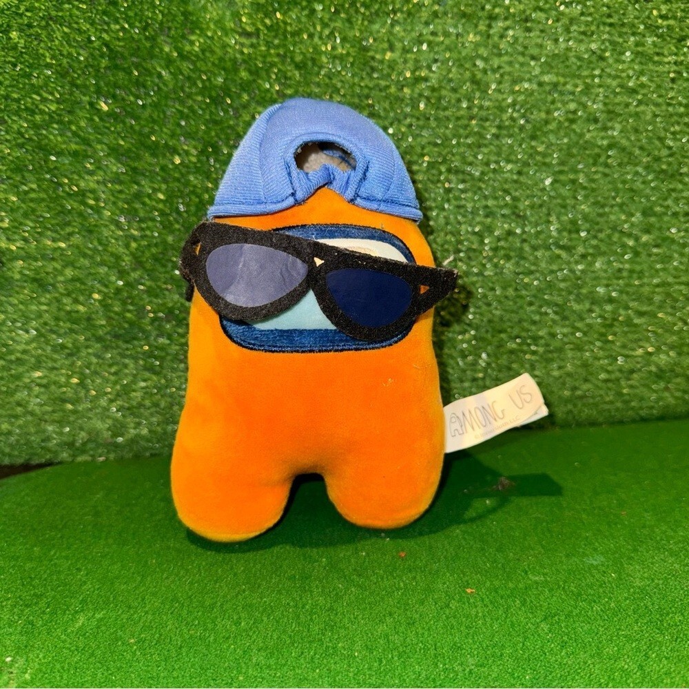 Just‎ Toys LLC Among US 6" Plush - Series 3 (Orange Cap & Glasses)